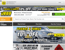 Tablet Screenshot of jegs.com